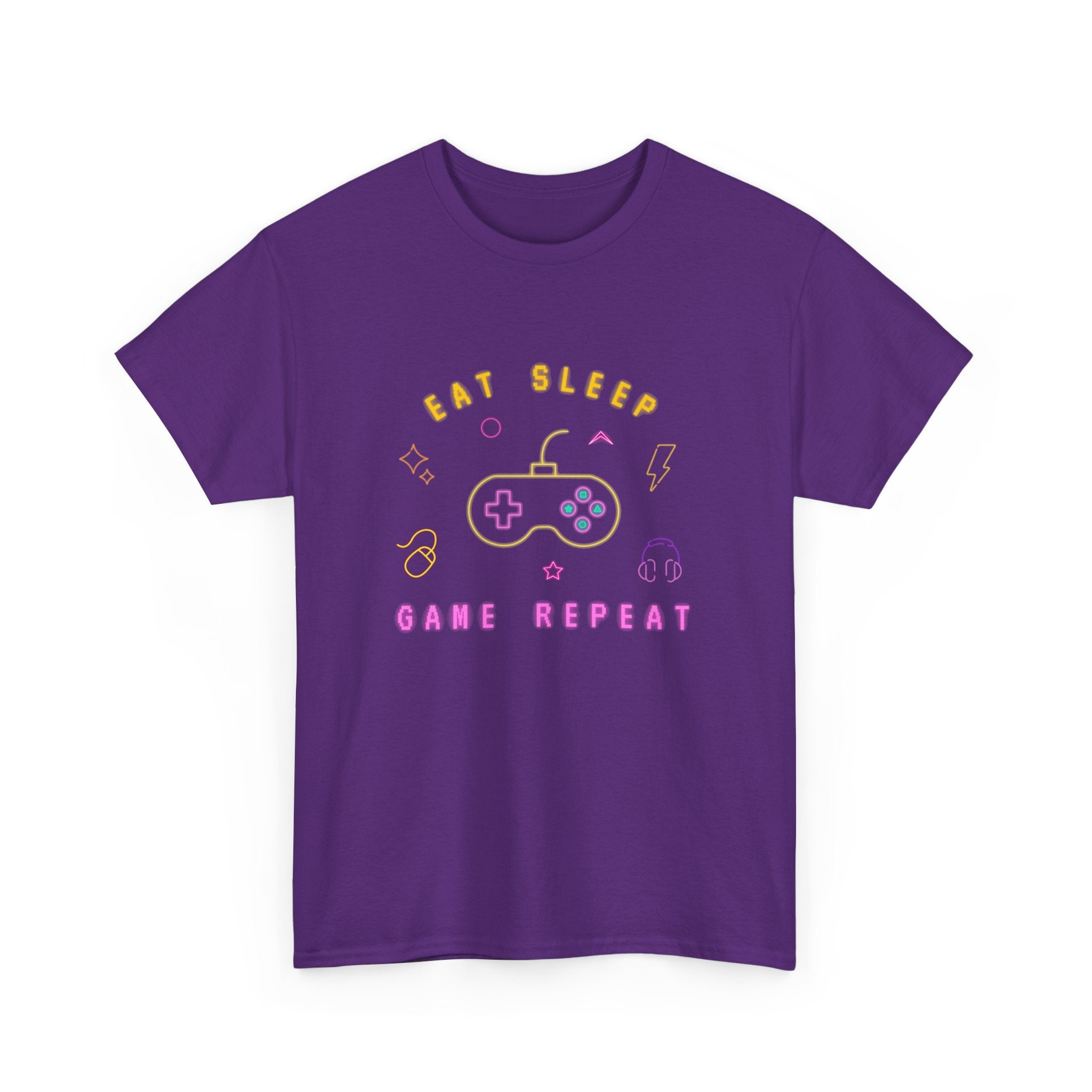 Gamer Vibes Unisex Tee - Eat Sleep Game Repeat, Video Game Shirt, Casual Wear, Gift for Gamers, Gaming Merchandise