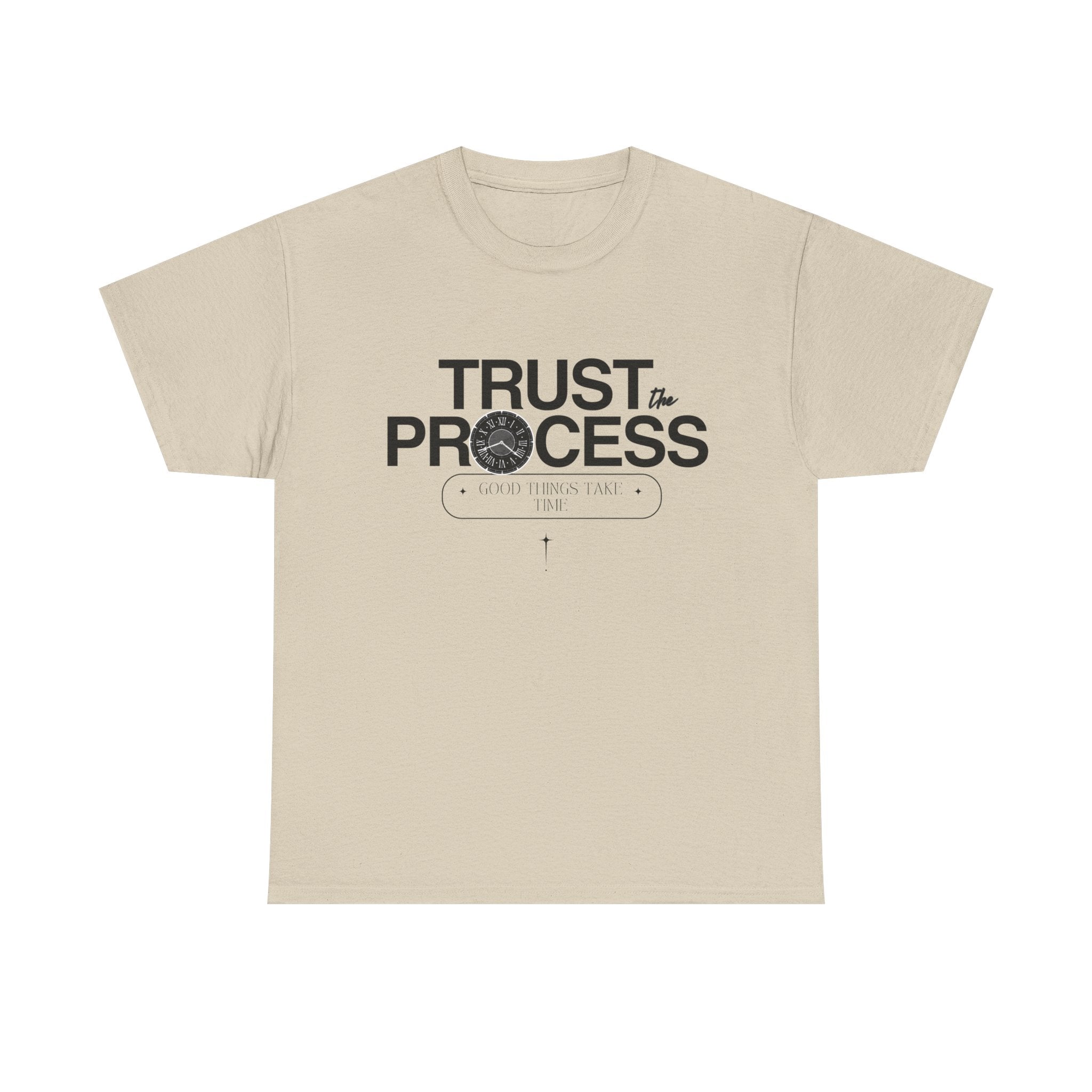 Trust the Process Unisex Heavy Cotton Tee, Motivational Shirt, Inspirational Gift, Casual Wear, Comfortable Everyday Tee