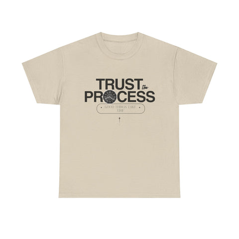 Trust the Process Unisex Heavy Cotton Tee, Motivational Shirt, Inspirational Gift, Casual Wear, Comfortable Everyday Tee