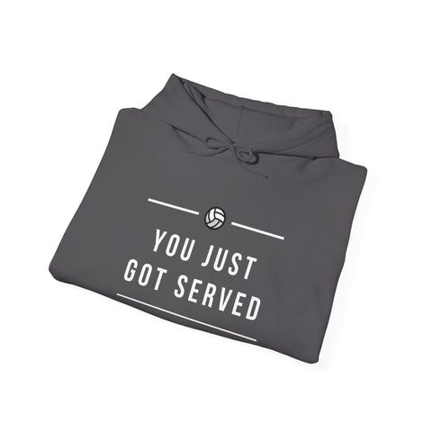 YOU JUST GOT SERVED Unisex Heavy Blend™ Hooded Sweatshirt, Funny Sports Sweatshirt