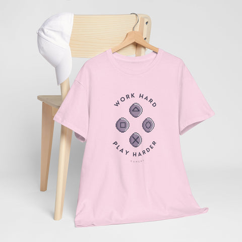 Work Hard Play Hard Unisex Heavy Cotton Tee