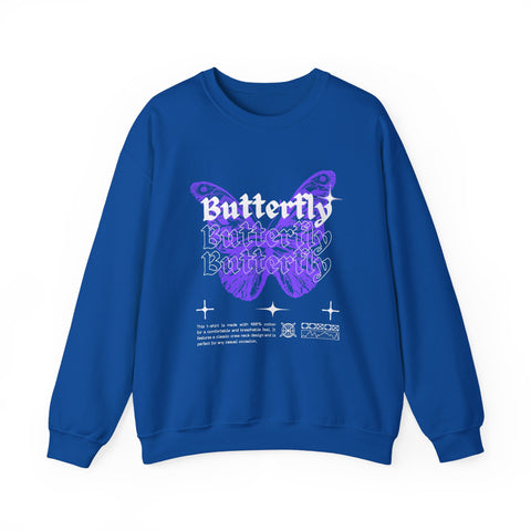 Butterfly Graphic Crewneck Sweatshirt, Unisex Sweatshirt, Cozy,Streetwear Fashion, Spring Wardrobe Essential, Butterfly Lover's Gift