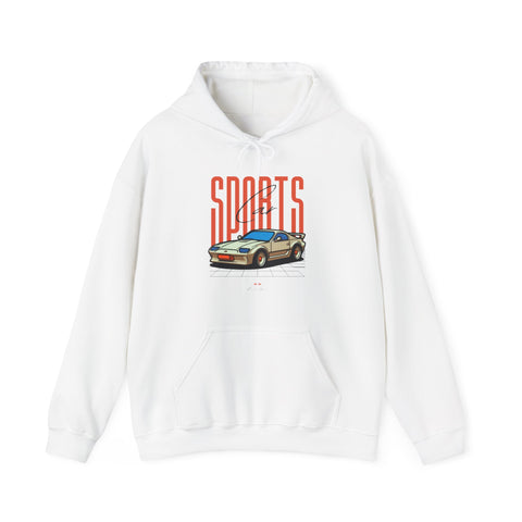 Sports Car Hoodie - Unisex Heavy Blend™ Sweatshirt, Casual Streetwear, Unique Sports Apparel, Cozy Fashion