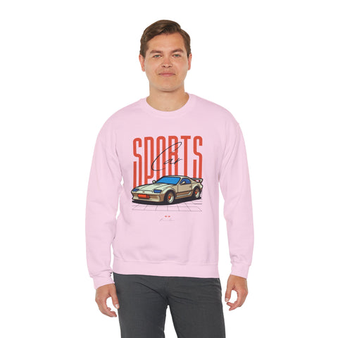 Sports Car Graphic Sweatshirt, Unisex Crewneck, Comfortable