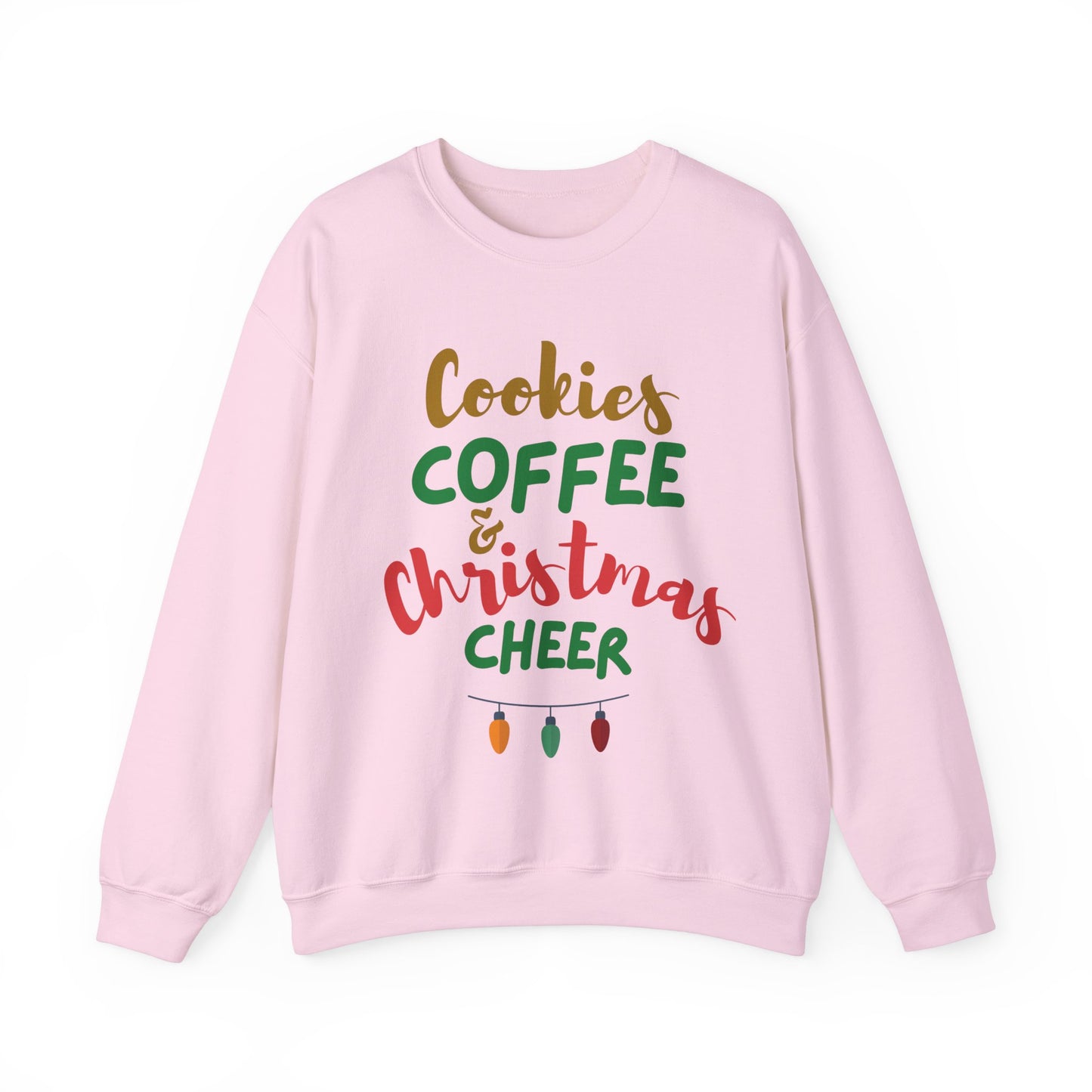 Christmas Cheer Sweatshirt, Cozy Holiday Apparel, Unisex Crewneck, Perfect for Christmas and Winter Gatherings, Gift for Coffee Lovers