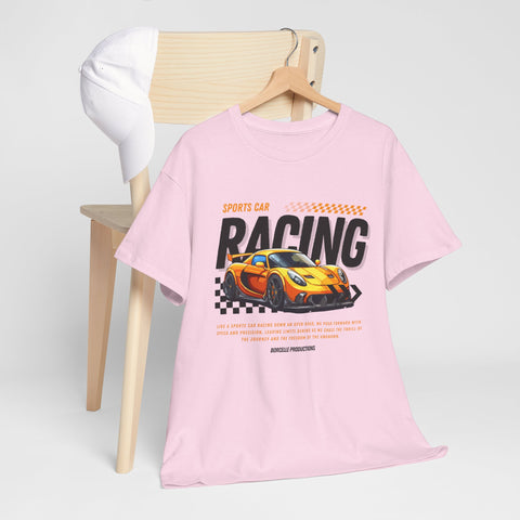 Racing Graphic Tee - Unisex Heavy Cotton Shirt, Car Enthusiast Apparel, Casual Wear, Racing Event Outfit