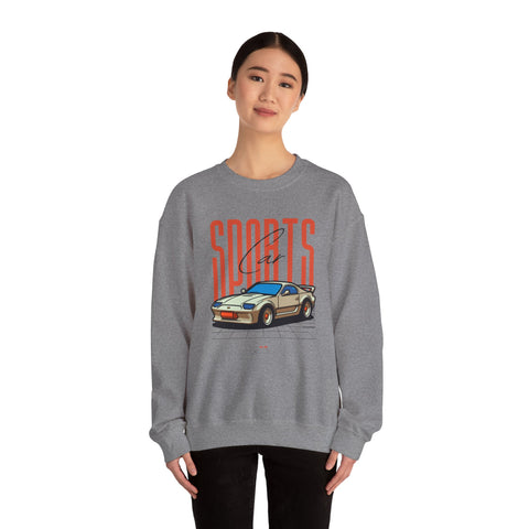 Sports Car Graphic Sweatshirt, Unisex Crewneck, Comfortable