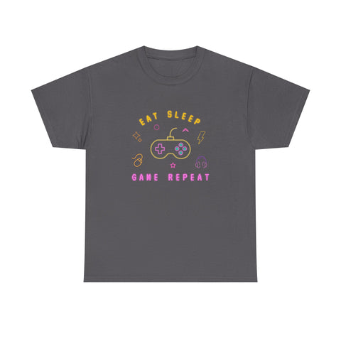 Gamer Vibes Unisex Tee - Eat Sleep Game Repeat, Video Game Shirt, Casual Wear, Gift for Gamers, Gaming Merchandise