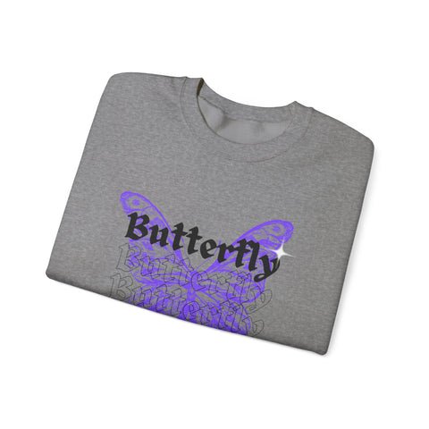 Butterfly Graphic Crewneck Sweatshirt, Unisex Sweatshirt, Cozy,Streetwear Fashion, Spring Wardrobe Essential, Butterfly Lover's Gift
