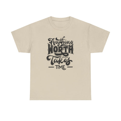 Timeless Wisdom Unisex Heavy Cotton Tee, Inspirational Quote Shirt, Motivational Graphic Tee, Slow Progress T-Shirt, Positive Vibes Clothing