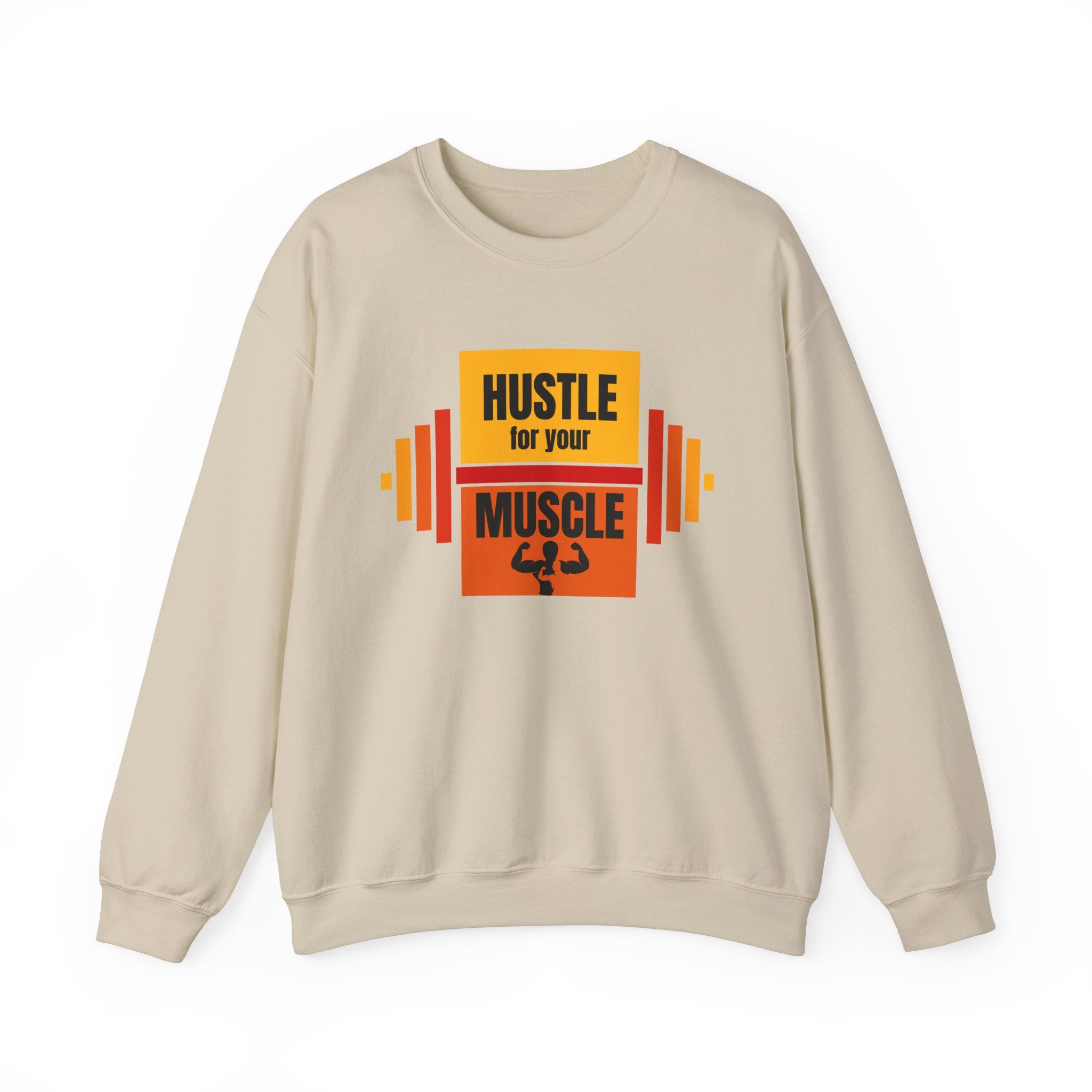 Hustle for Your Muscle Sweatshirt - Fitness Crewneck for Gym Lovers, Gift for Workout Enthusiasts, Unisex Apparel, Cozy Activewear