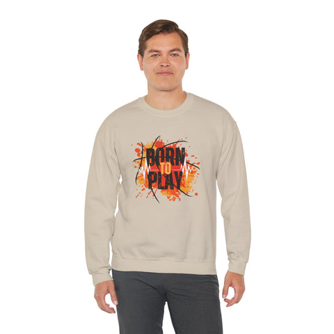 Motivational Crewneck Sweatshirt - Born to Plan, Cozy Sports Sweatshirt, Unisex Gift, Creative Apparel, Casual Wear, Fall Fashion