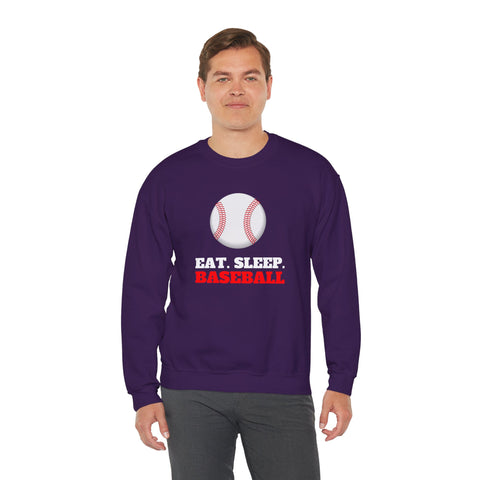 Baseball Sweatshirt - Eat Sleep Baseball, Unisex Crewneck, Gift for Baseball Fans, Sports Apparel, Cozy Sweatshirt