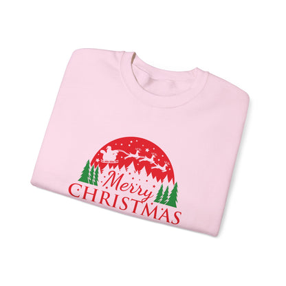 Merry Christmas Crewneck Sweatshirt, Cozy Holiday Sweatshirt, Winter Gift, Unisex Sweater, Christmas Celebration Apparel