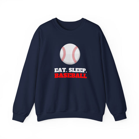 Baseball Sweatshirt - Eat Sleep Baseball, Unisex Crewneck, Gift for Baseball Fans, Sports Apparel, Cozy Sweatshirt