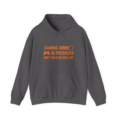 Gaming in Progress Hoodie, Unisex Gaming Sweatshirt, Funny Gamer Gift, Video Game Apparel, Gaming Merchandise, Cool Hoodie for Gamers