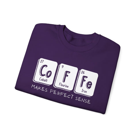 Coffee Elements Crewneck Sweatshirt - Cozy Coffee Lover Gift, Science Pullover, Unisex Casual Apparel, Coffee Gift idea, Coffee Theme