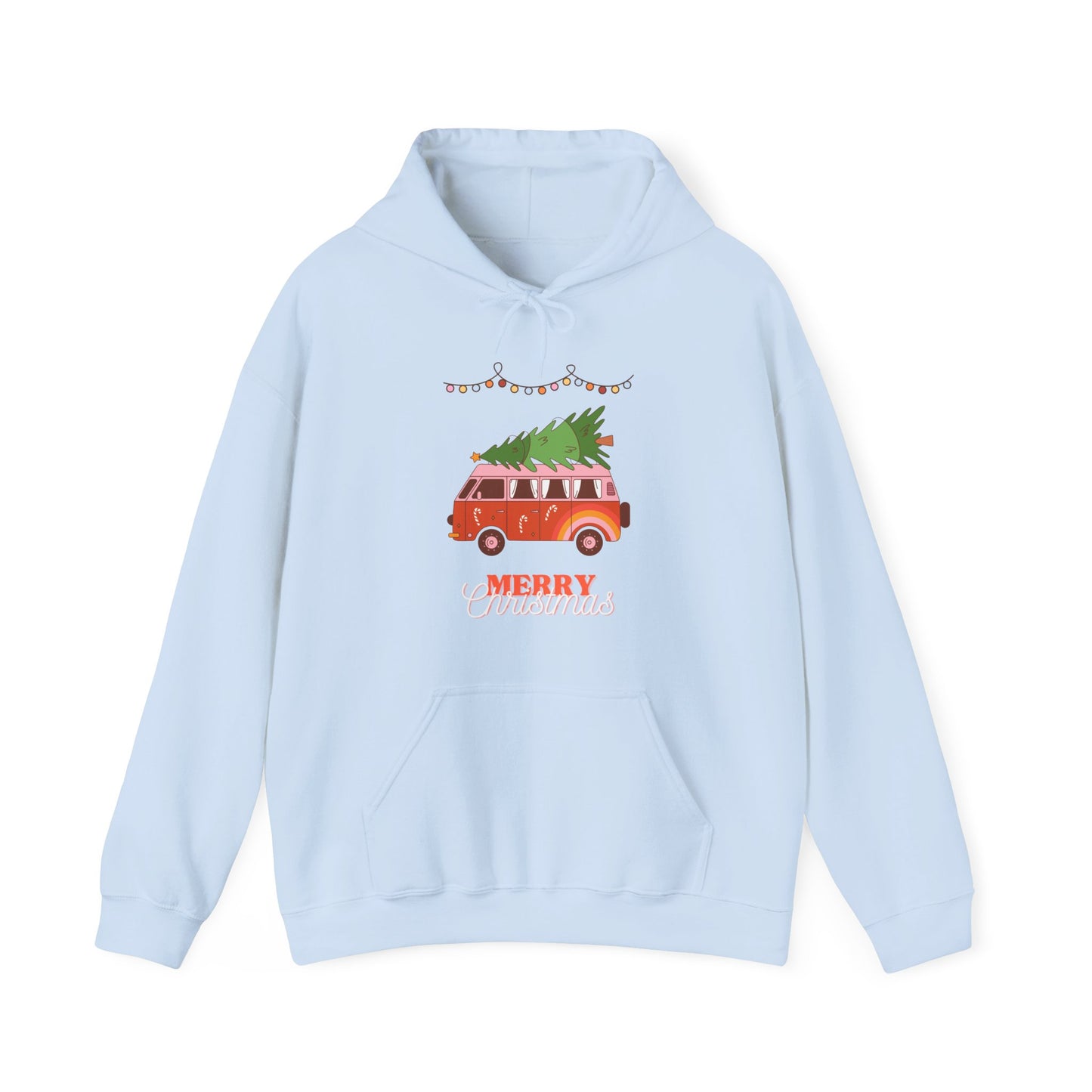 Festive Christmas Van - Unisex Heavy Blend™ Hooded Sweatshirt