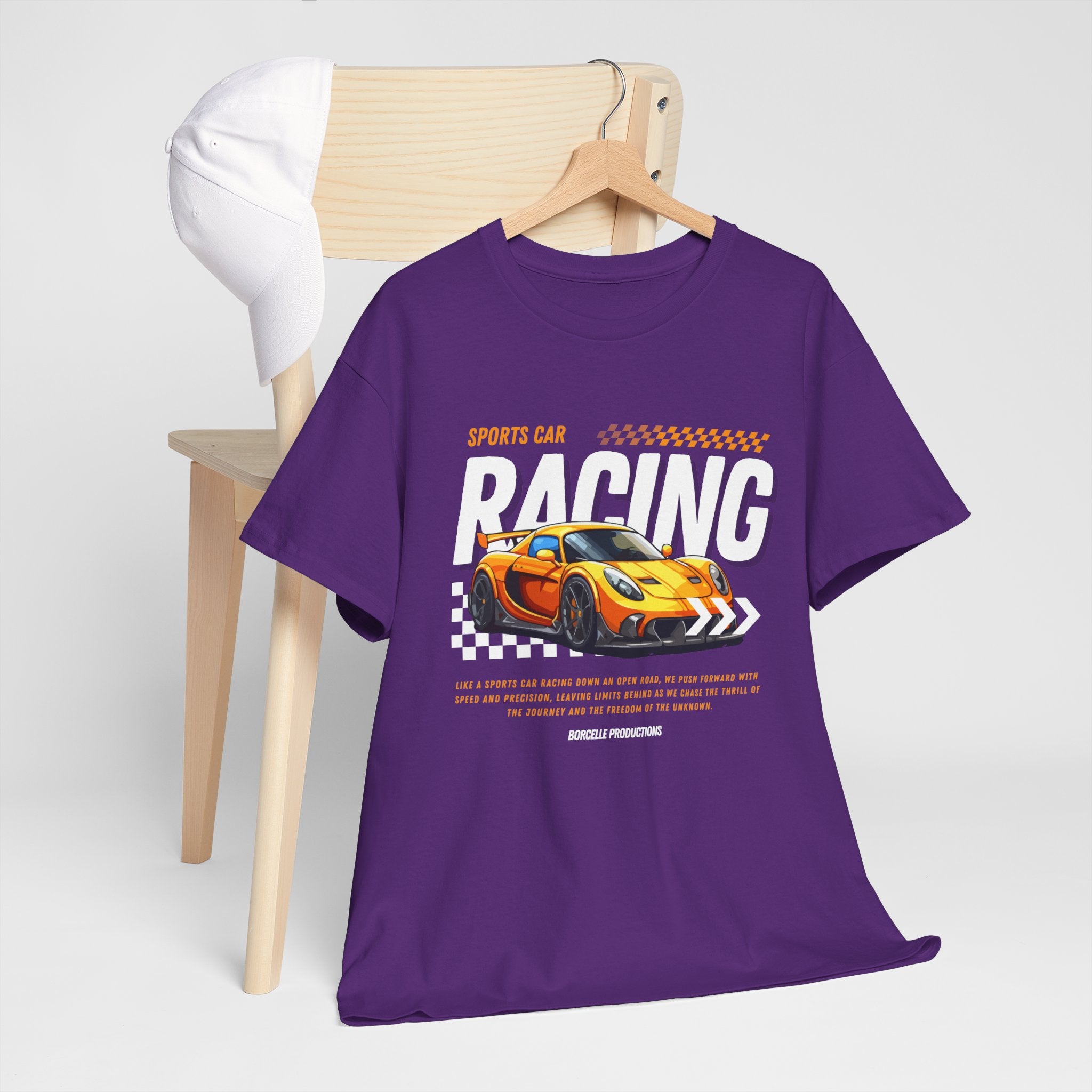 Racing Graphic Tee - Unisex Heavy Cotton Shirt, Car Enthusiast Apparel, Casual Wear, Racing Event Outfit