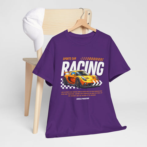 Racing Graphic Tee - Unisex Heavy Cotton Shirt, Car Enthusiast Apparel, Casual Wear, Racing Event Outfit