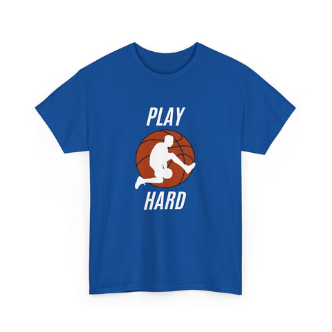 Play Hard Basketball Tee, Sports T-Shirt, Unisex Cotton Top, Gift for Sports Lovers, Athletic Wear, Casual Fitness Shirt