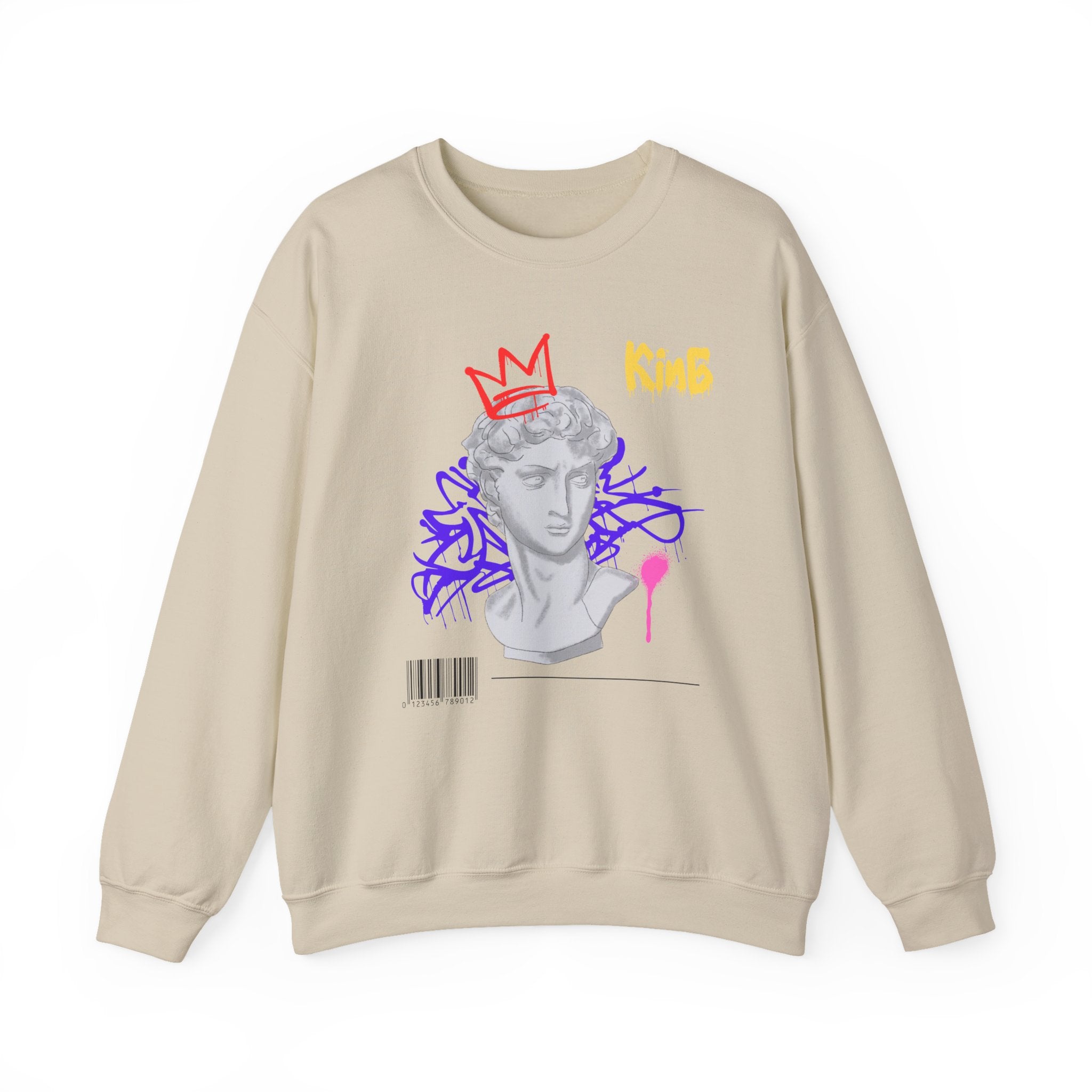 Modern Artistic Sweatshirt, Unisex Pullover, Trendy Graphic Sweater, Streetwear Fashion