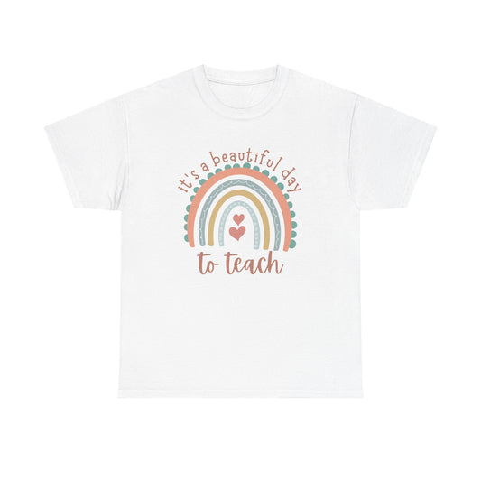 Teacher Rainbow Tee, Inspirational Educator Gift, Classroom Style Shirt, Teacher Appreciation Day Present, Cute Unisex Top