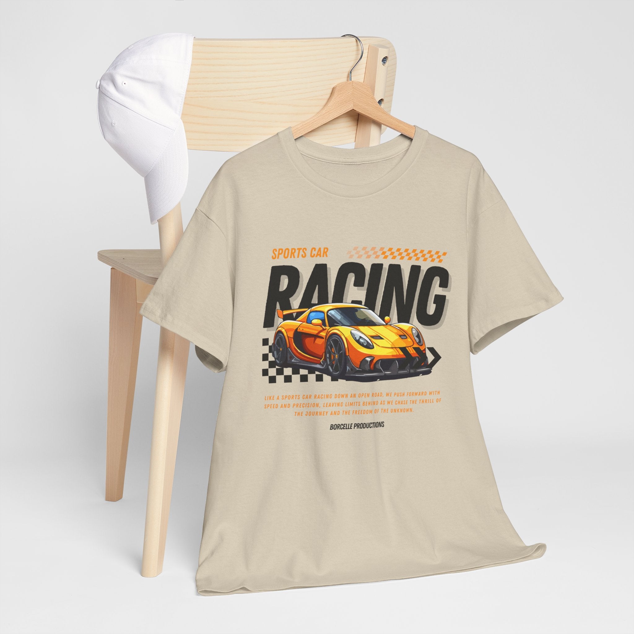 Racing Graphic Tee - Unisex Heavy Cotton Shirt, Car Enthusiast Apparel, Casual Wear, Racing Event Outfit