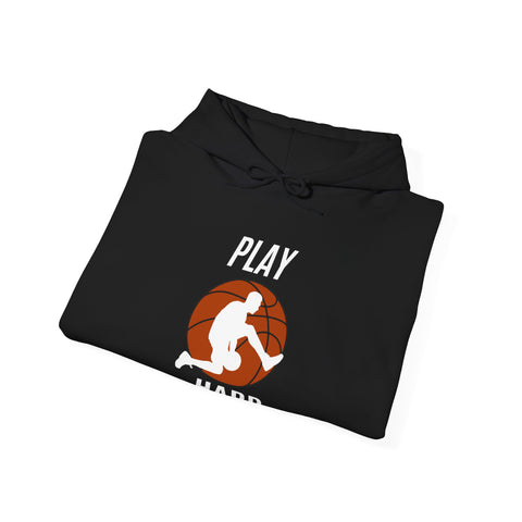 Play Hard Basketball Hoodie | Unisex Heavy Blend Sweatshirt, Sports Gift, Activewear, Gym Hoodie, Casual Wear