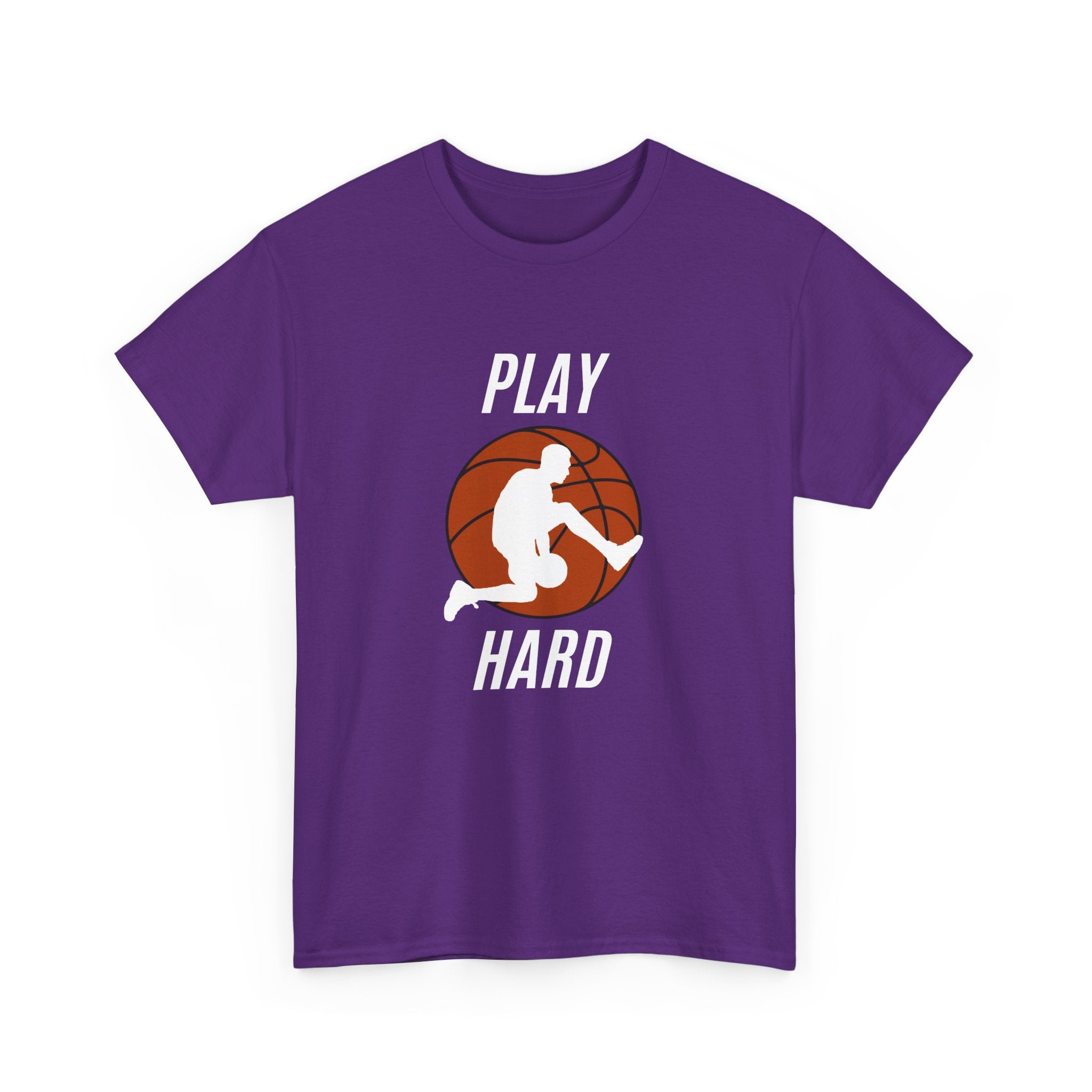 Play Hard Basketball Tee, Sports T-Shirt, Unisex Cotton Top, Gift for Sports Lovers, Athletic Wear, Casual Fitness Shirt