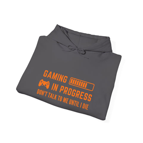 Gaming in Progress Hoodie, Unisex Gaming Sweatshirt, Funny Gamer Gift, Video Game Apparel, Gaming Merchandise, Cool Hoodie for Gamers