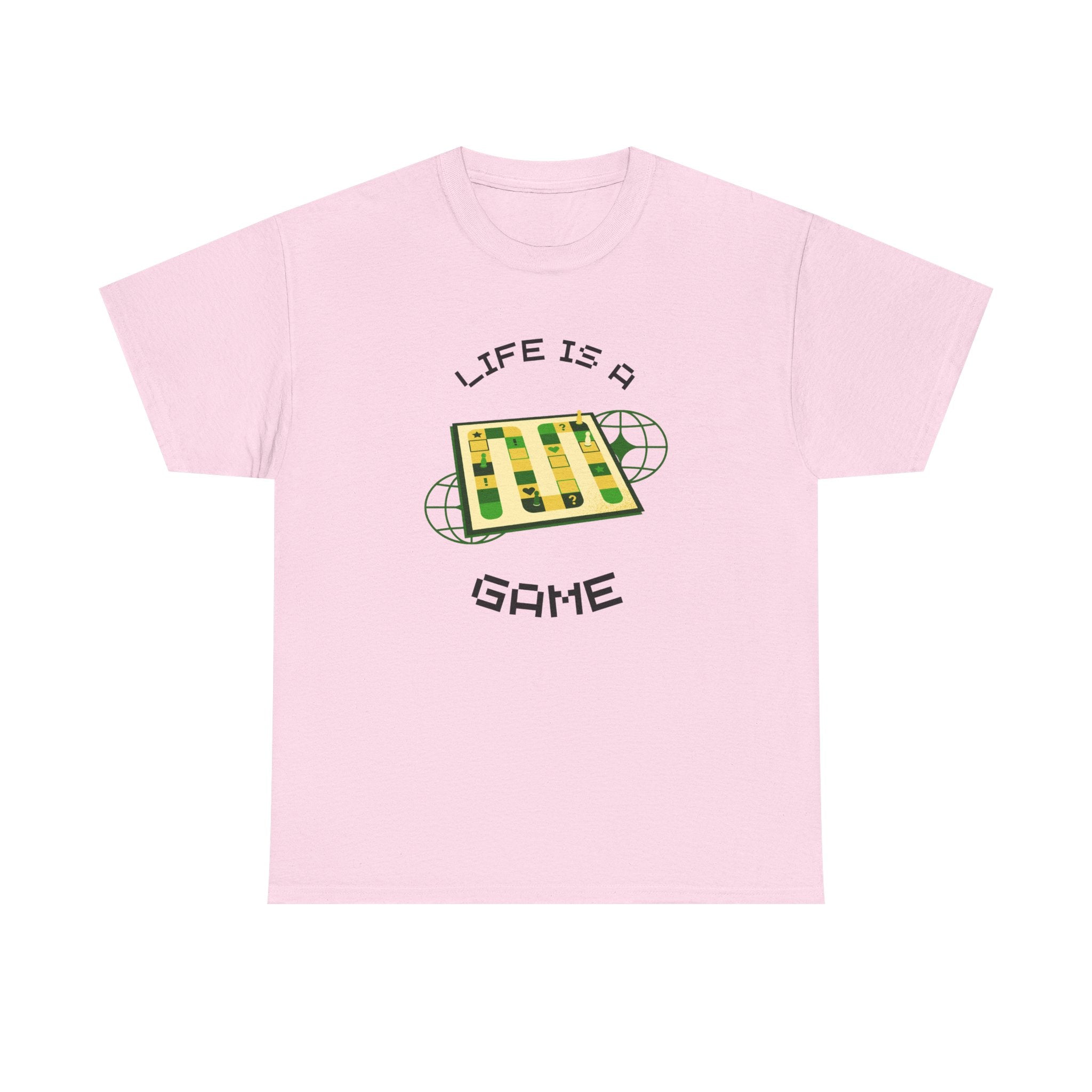 Life is a Game Unisex Heavy Cotton Tee, Casual Wear, Fun Gaming T-Shirt, Everyday Comfort