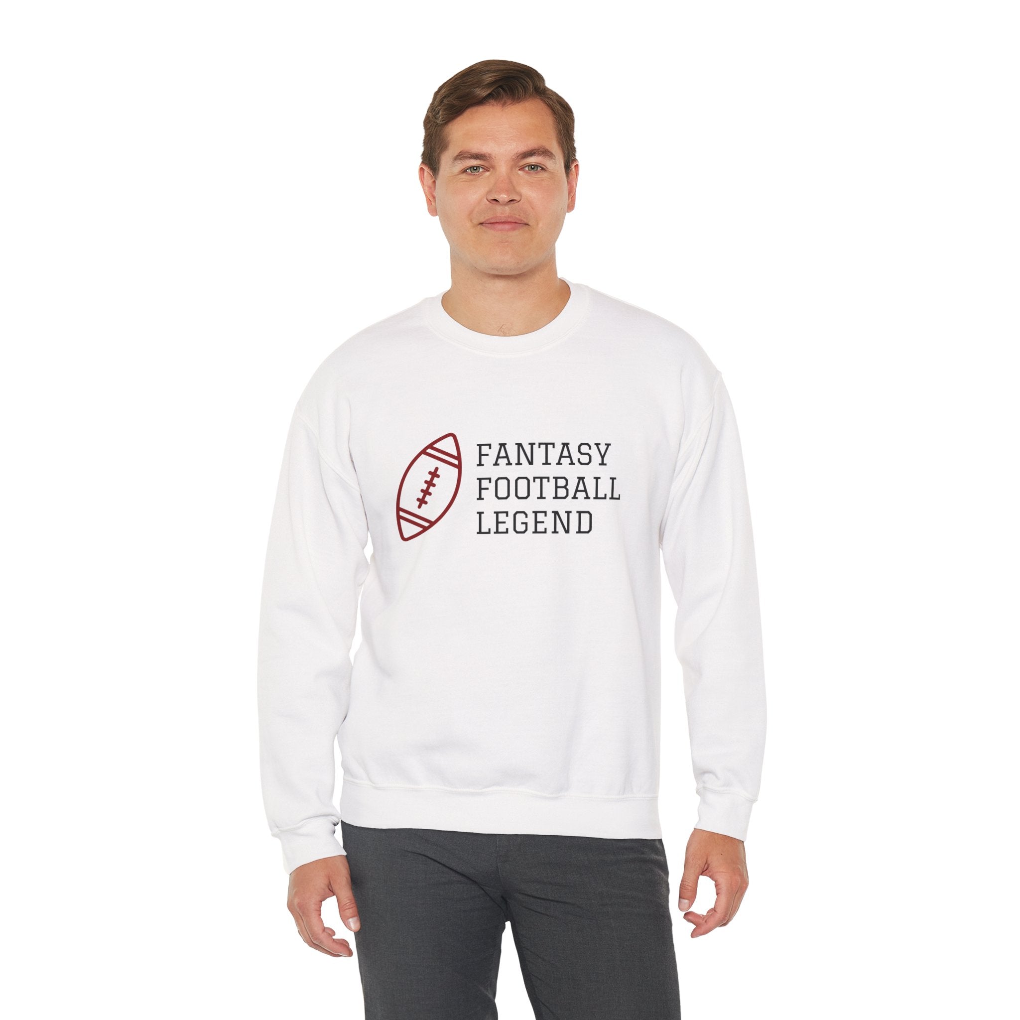 Fantasy Football Legend Crewneck Sweatshirt - Perfect Gift for Sports Fans, Cozy Wear for Game Days, Autumn Essentials, Unisex Sweatshirt