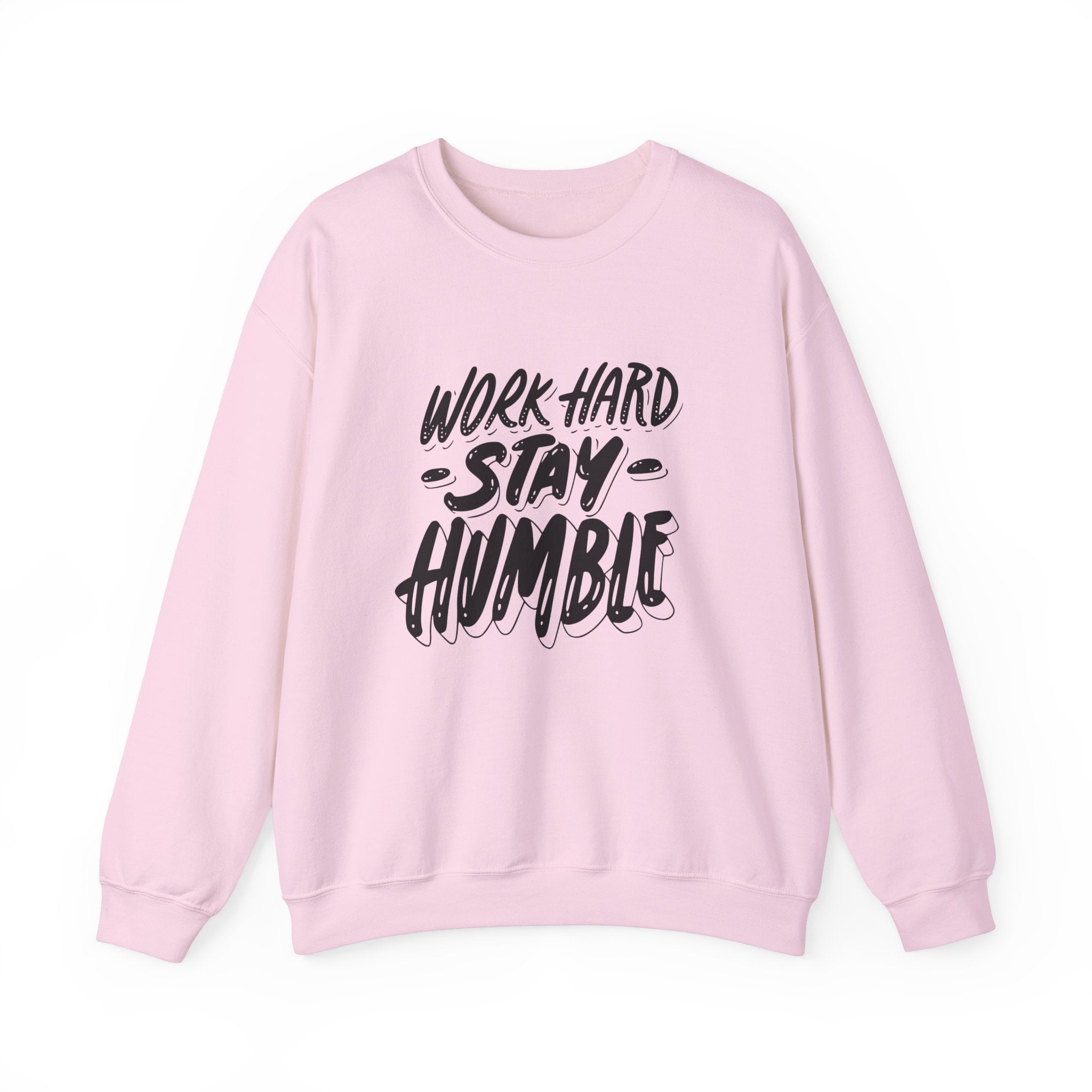 Inspirational Crewneck Sweatshirt - Work Hard Stay Humble, Motivational Gift, Cozy Apparel, Unisex Sweatshirt, Casual Wear