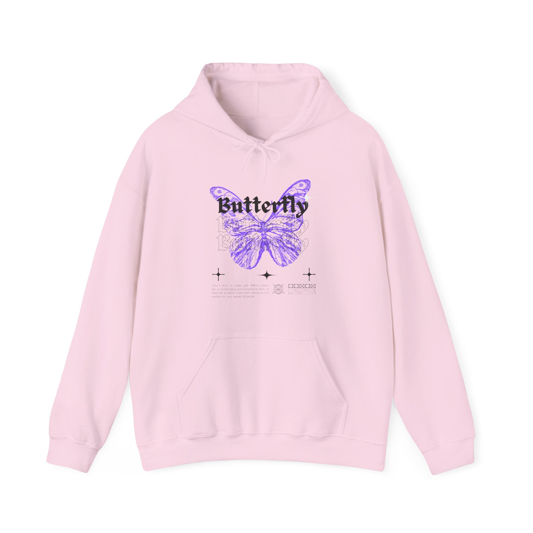 Butterfly Unisex Hoodie, Cozy Streetwear Sweatshirt for Nature Lovers, Spring Fashion, Casual Wear