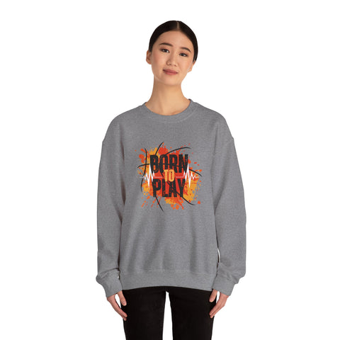 Motivational Crewneck Sweatshirt - Born to Plan, Cozy Sports Sweatshirt, Unisex Gift, Creative Apparel, Casual Wear, Fall Fashion