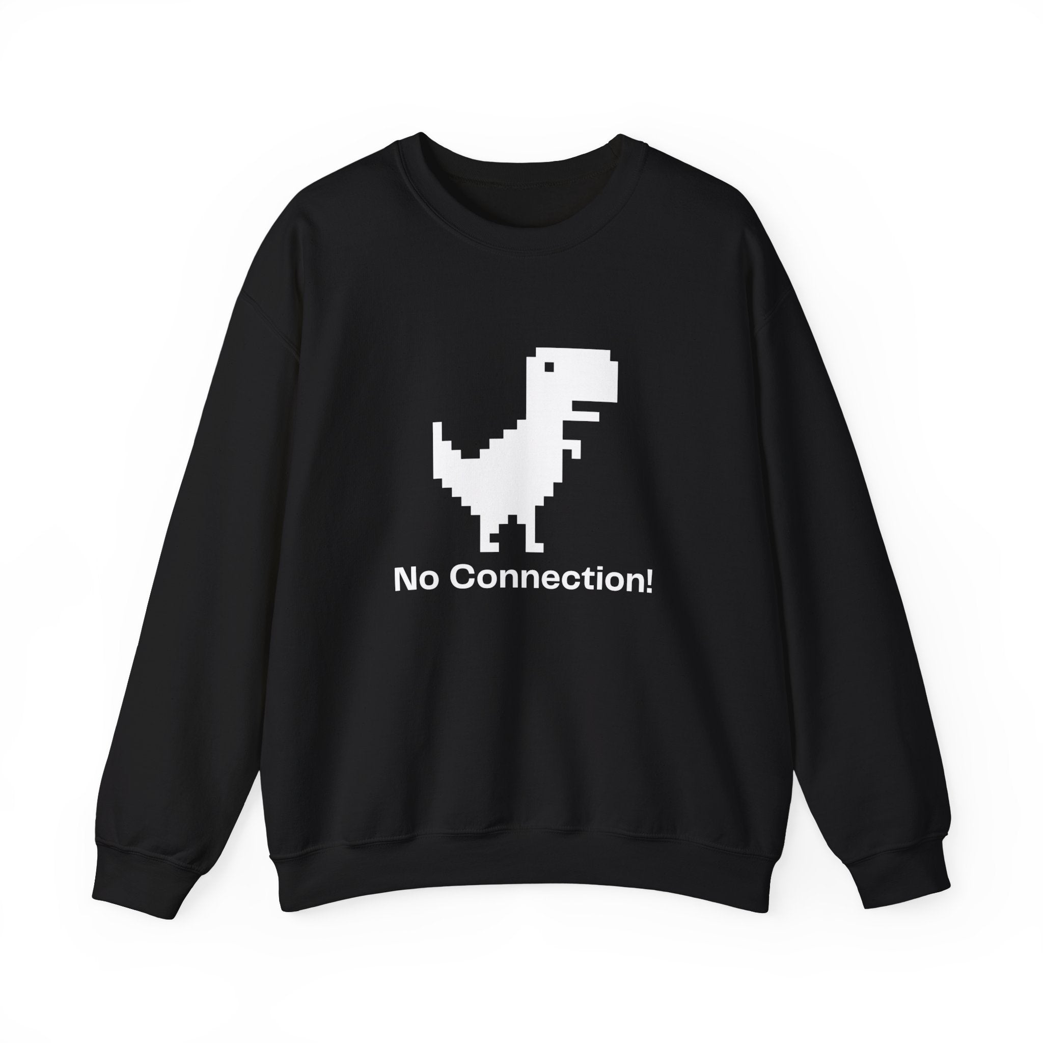 Funny Dinosaur No Connection Sweatshirt, Unisex Crewneck, Gamers Gift, Perfect for Tech Lovers and Online Students, Birthday Gift, Everyday