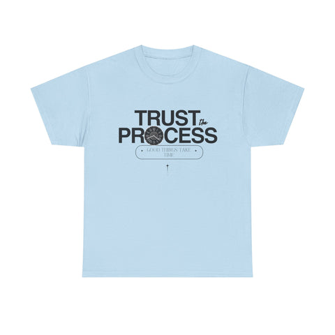 Trust the Process Unisex Heavy Cotton Tee, Motivational Shirt, Inspirational Gift, Casual Wear, Comfortable Everyday Tee