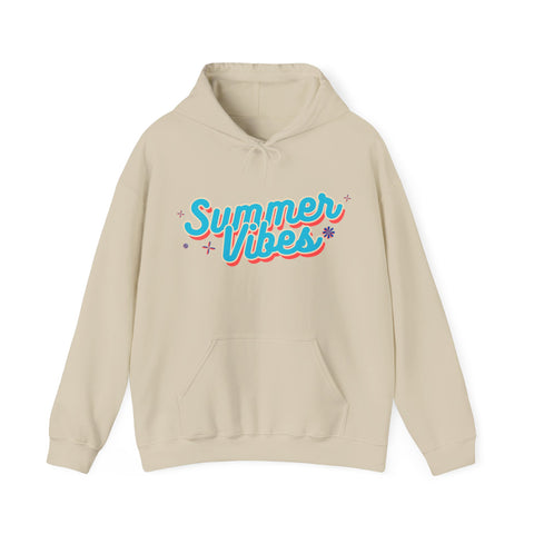 Summer Vibes Unisex Hoodie, Cozy Sweatshirt for Beach Days, Perfect for Summer Celebrations, Casual Wear, Gift for Her