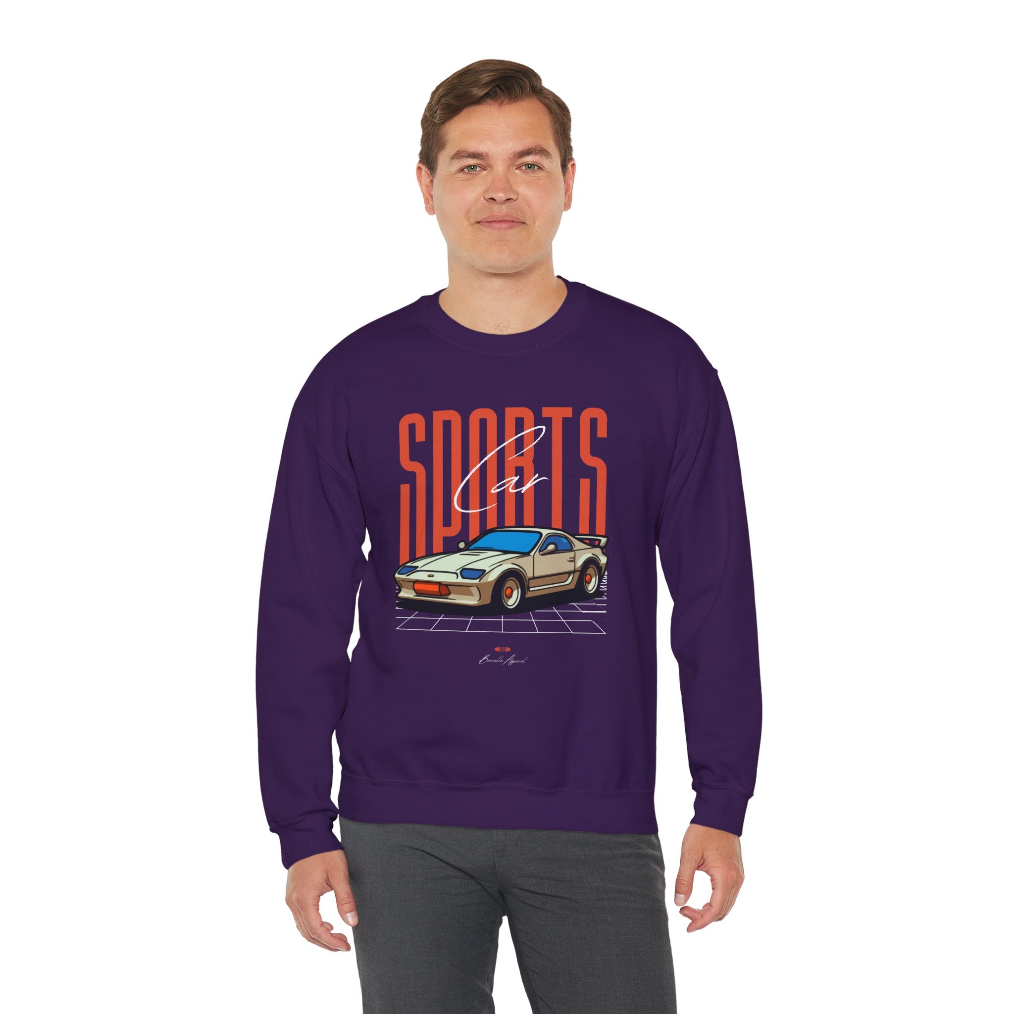 Sports Car Graphic Sweatshirt, Unisex Crewneck, Comfortable