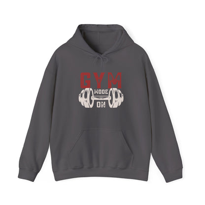 Gym Mode Hoodie, Fitness Sweatshirt, Workout Apparel, Cozy Gift for Gym Enthusiasts, Motivational Sportswear