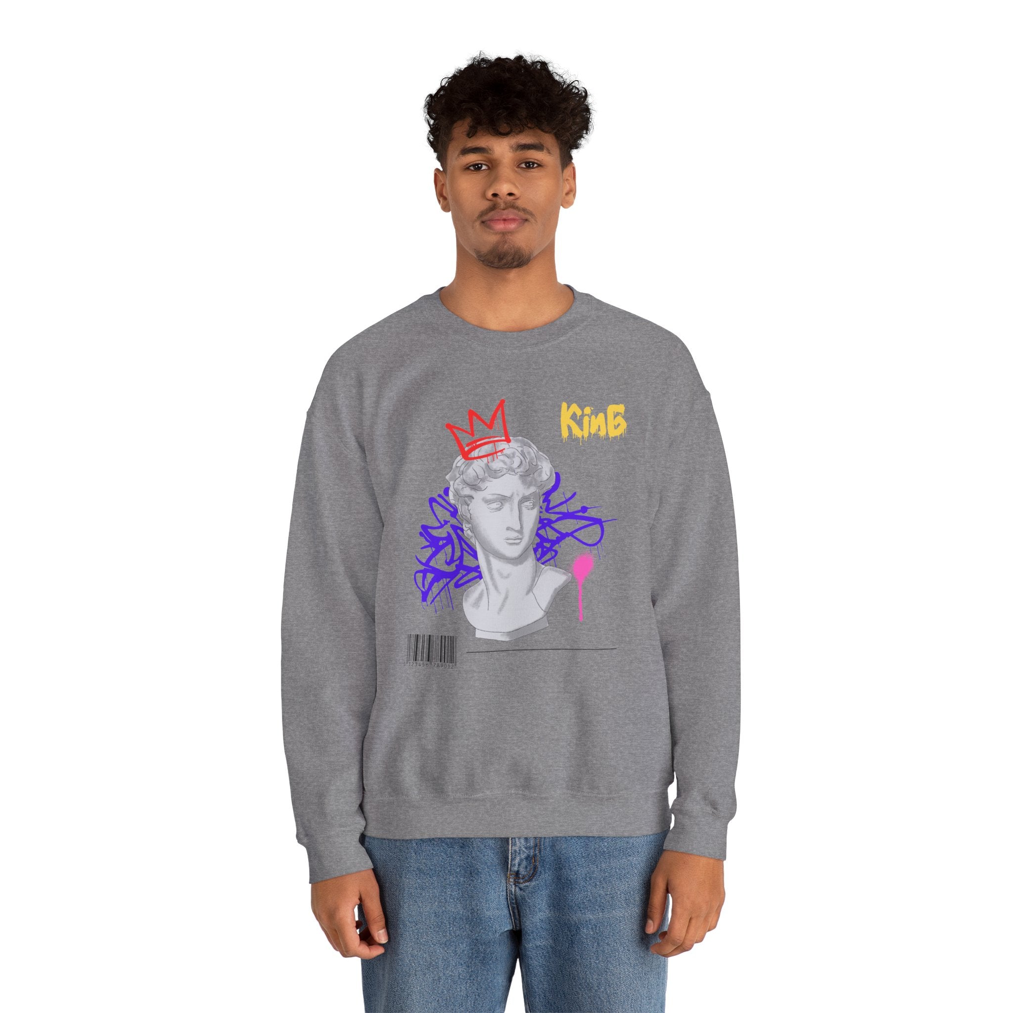 Modern Artistic Sweatshirt, Unisex Pullover, Trendy Graphic Sweater, Streetwear Fashion