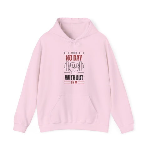 Motivational Gym Unisex Sweatshirt, No Day Without Fitness, Workout Gear, Gift for Gym Enthusiasts, Hoodie Apparel