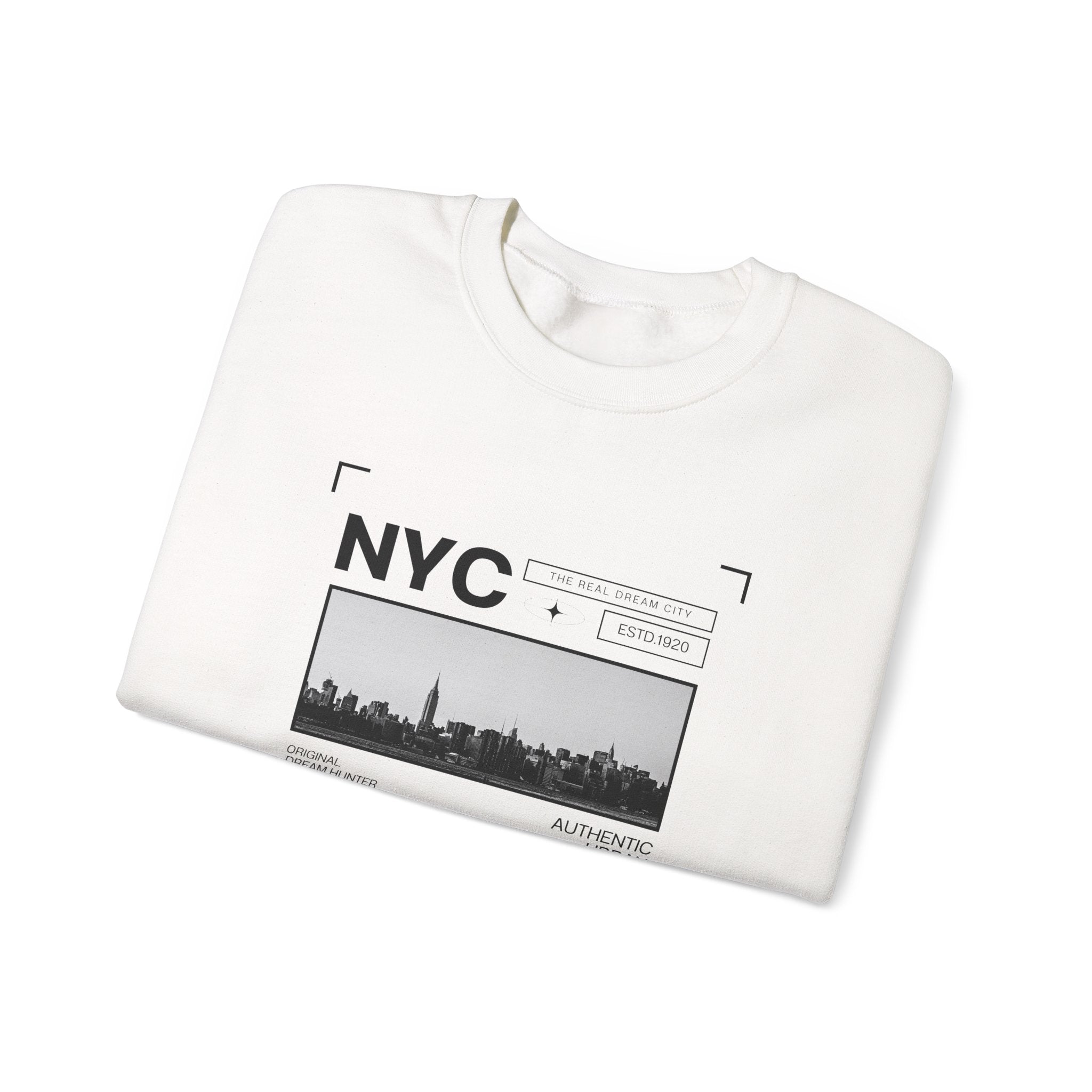 NYC Graphic Crewneck Sweatshirt - Urban Streetwear Pullover, Gift for Travelers, Unisex Sweatshirt