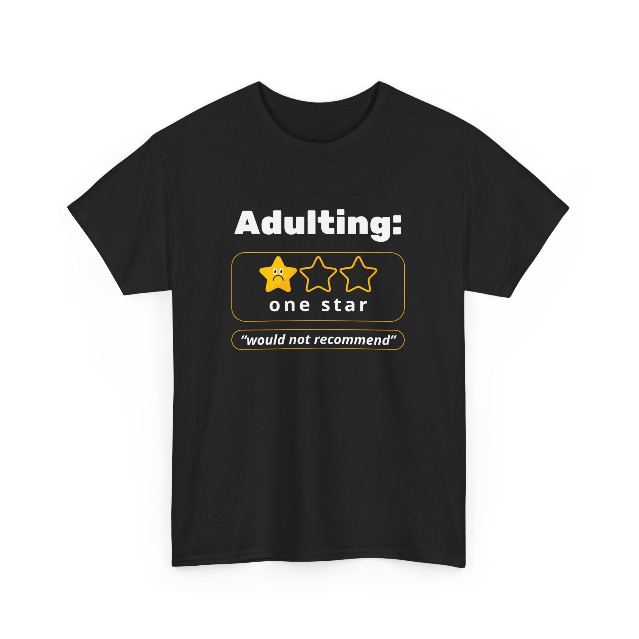 Funny Adulting Unisex Heavy Cotton Tee, Perfect Gift for Graduates, Birthdays, Casual Wear, Humor Shirt, Everyday Laughs