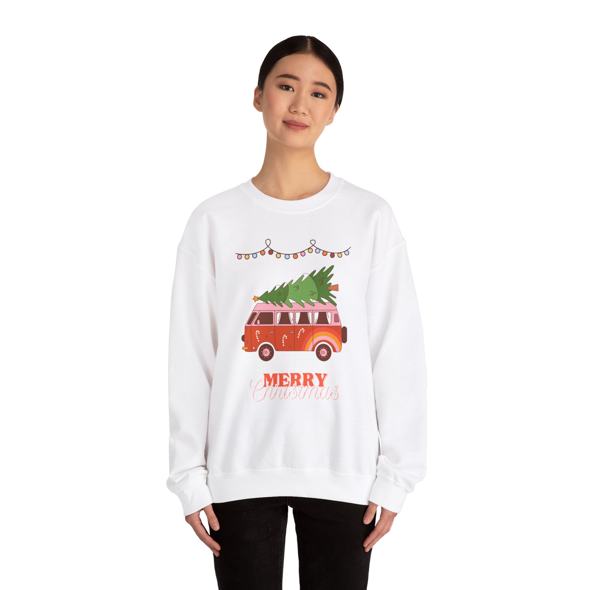 Festive Christmas Sweatshirt, Cozy Holiday Vibes, Perfect for Family Gatherings, Christmas Parties, and Winter Celebrations, Unisex Gift