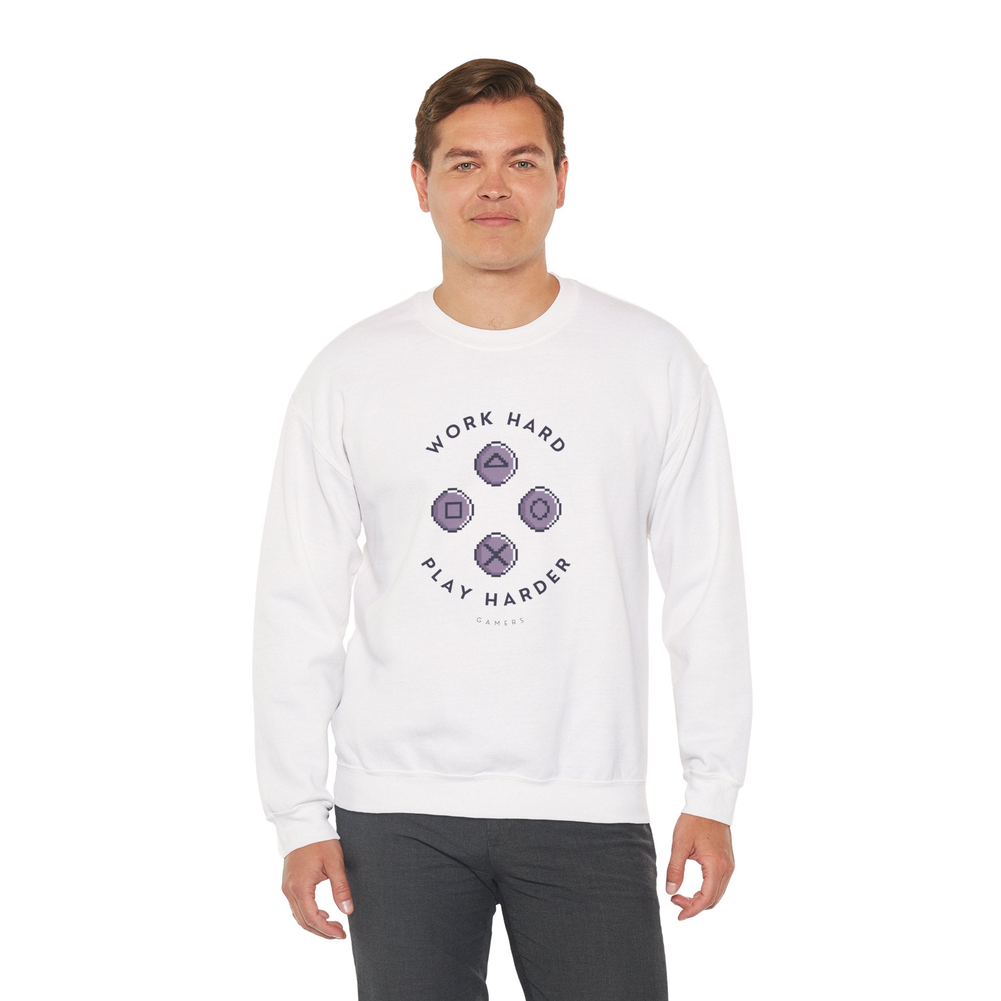 Play Harder Crewneck Sweatshirt  Casual Fashion