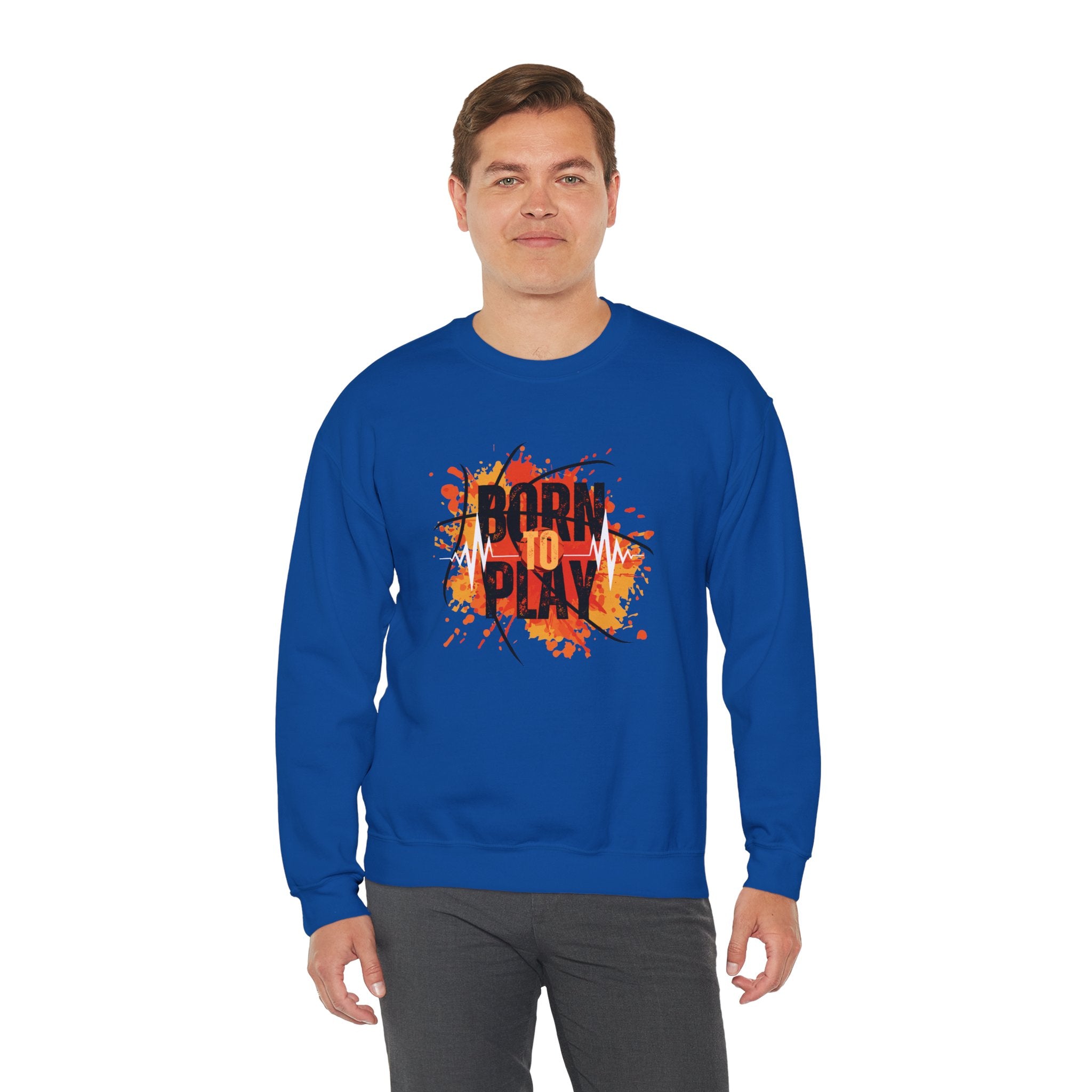 Motivational Crewneck Sweatshirt - Born to Plan, Cozy Sports Sweatshirt, Unisex Gift, Creative Apparel, Casual Wear, Fall Fashion