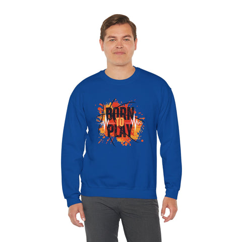 Motivational Crewneck Sweatshirt - Born to Plan, Cozy Sports Sweatshirt, Unisex Gift, Creative Apparel, Casual Wear, Fall Fashion