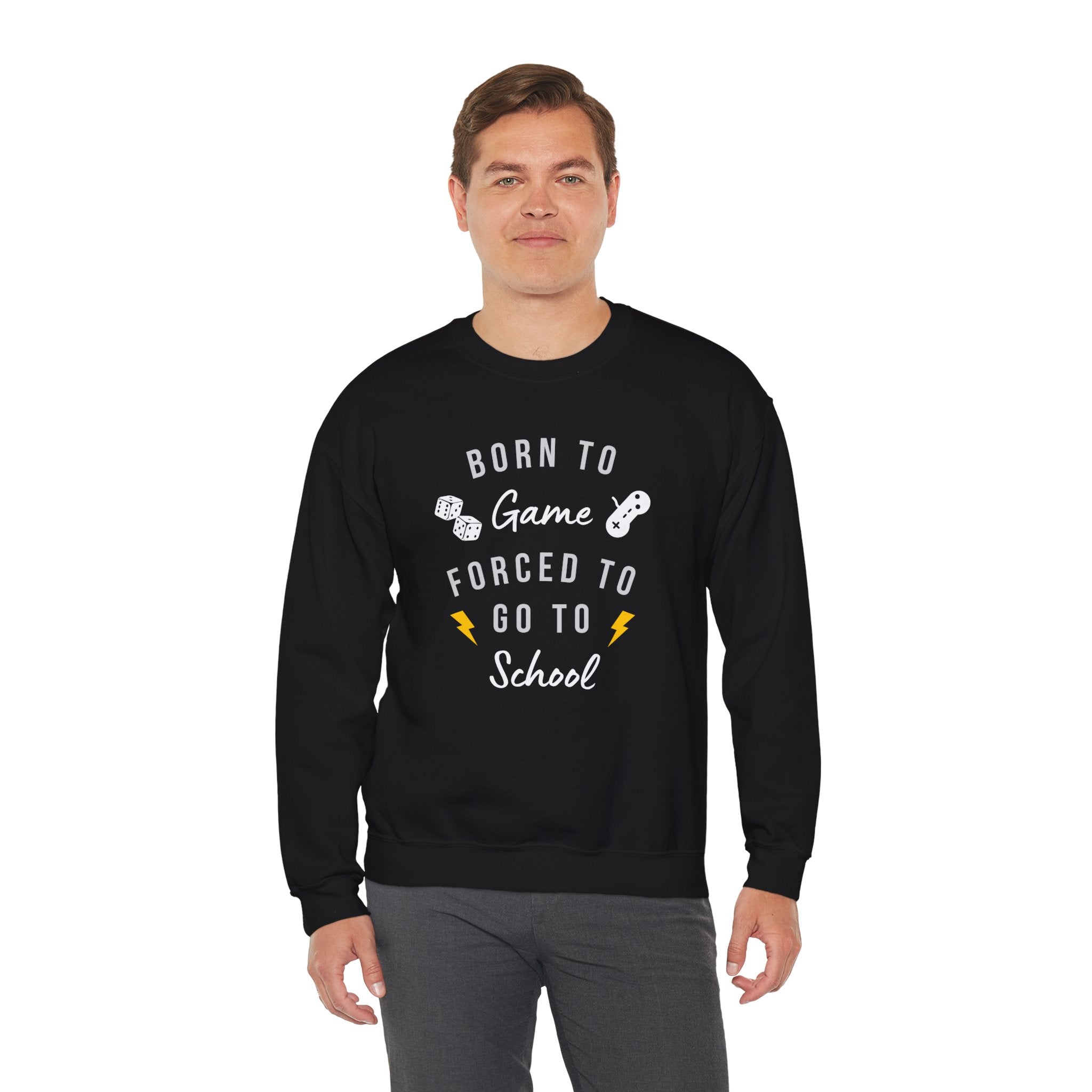 Born to Game Crewneck Sweatshirt | Gaming Apparel, School Sweatshirt, Unisex Fashion, Cozy Casual Wear